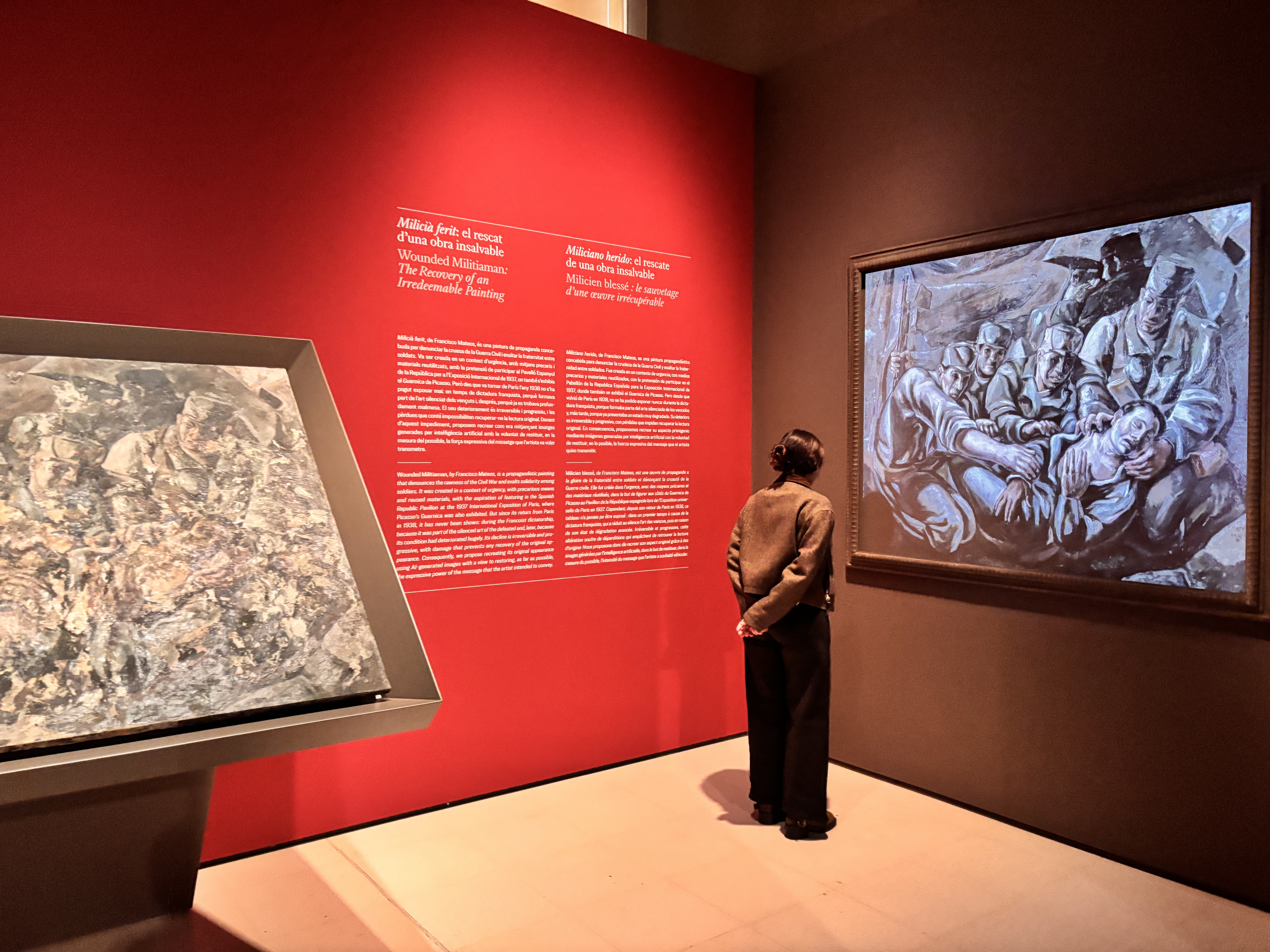 Marco de la obra Milicià ferit de Francisco Mateos