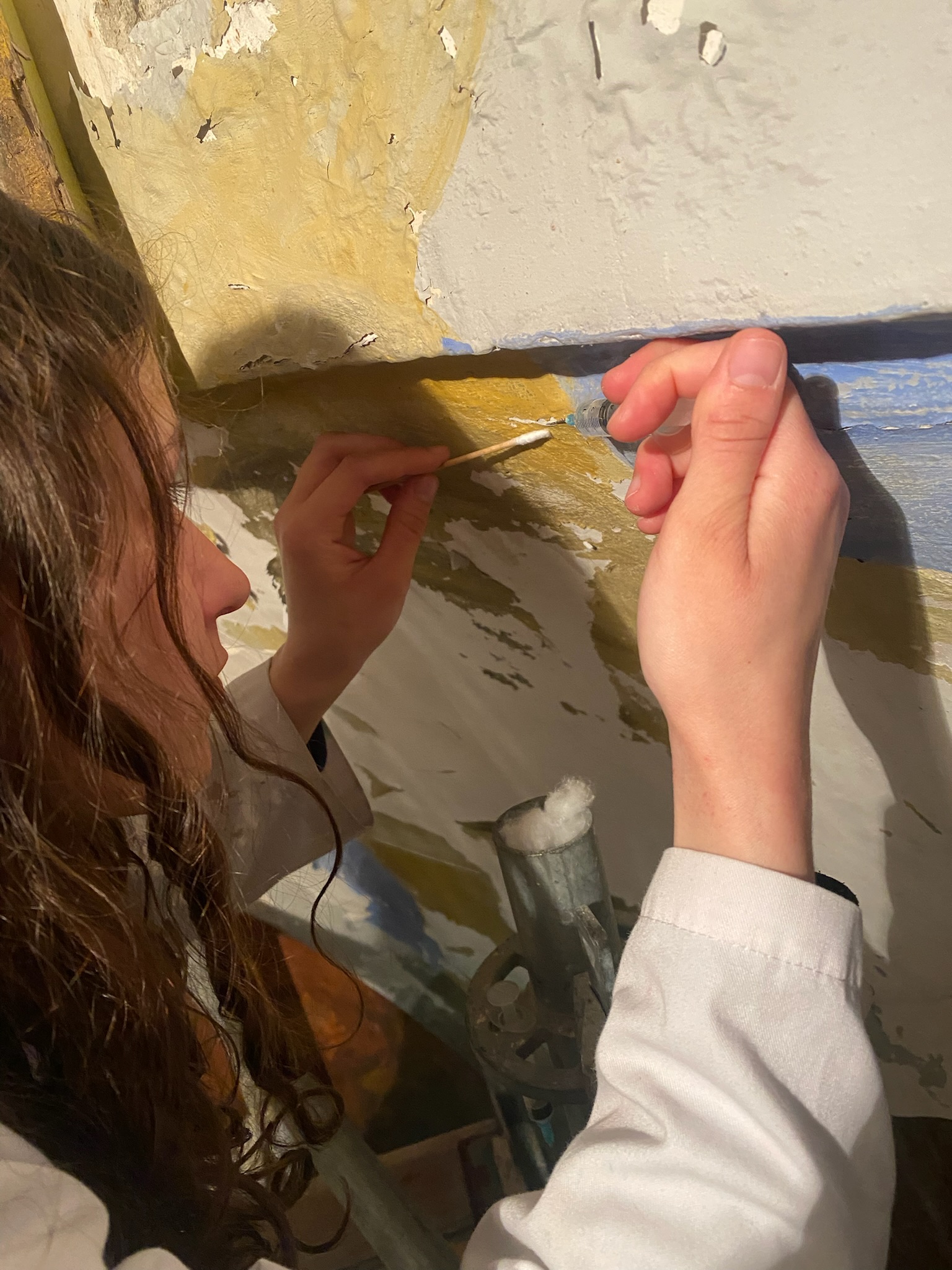 Detalle de la superficie del muro